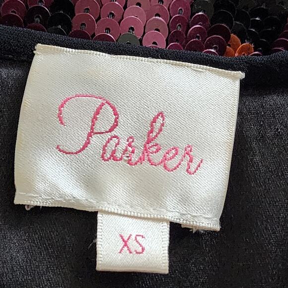 Parker Sequin Skirted Chiffon Mini Dress - Picture 4 of 8